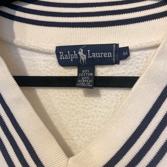Ralph Lauren Polo Club V Neck Sweatshirt - Picture 3 of 4